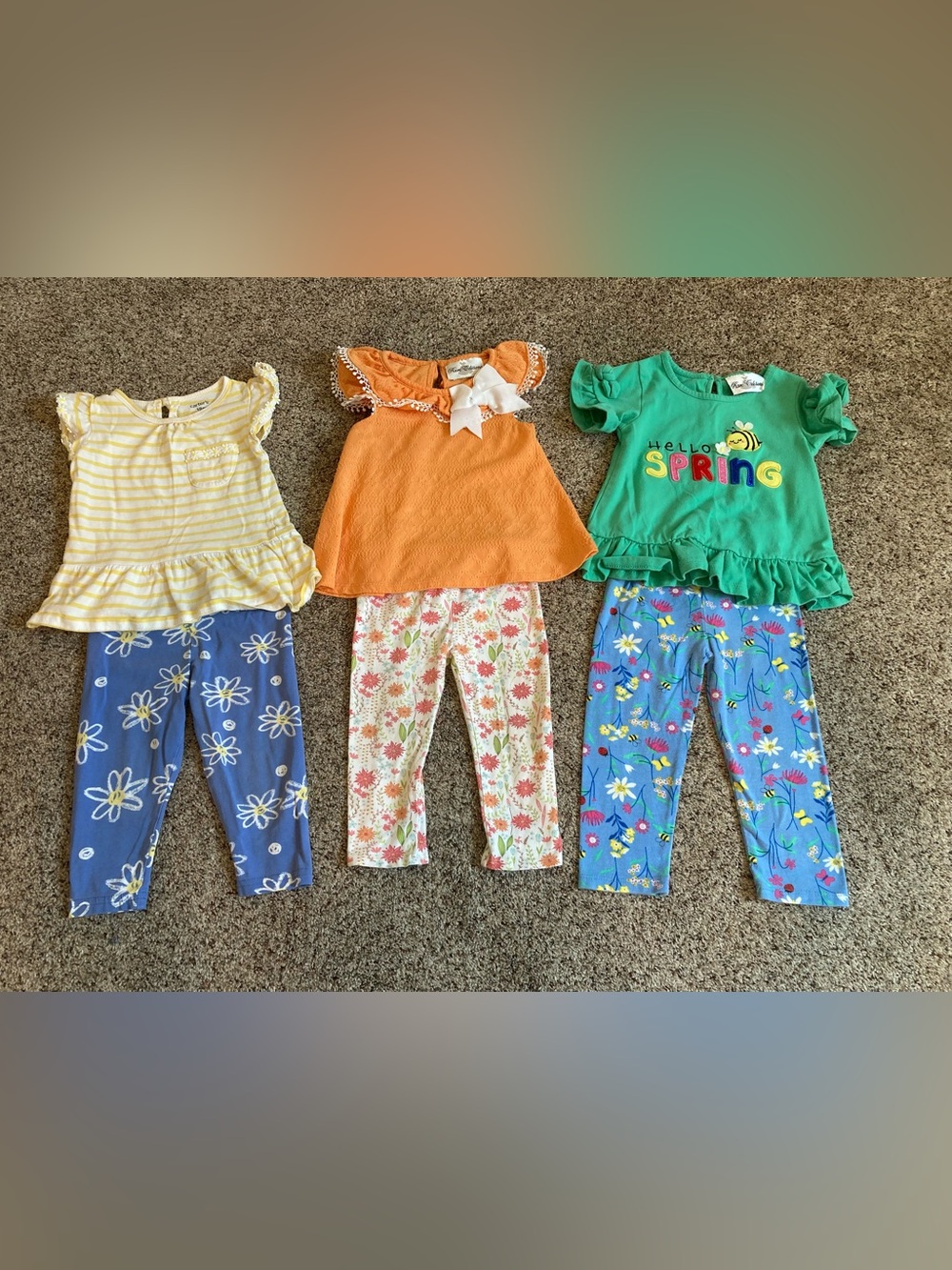 Large Lot of Toddler Girl Spring Clothes Size 18 Months